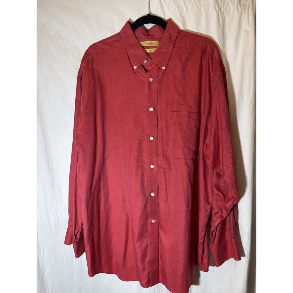 Turnbury Red Pattern‎ Button Up Shirt Mens XL 34 Chest 50 Long Sleeve W6